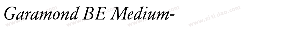 Garamond BE Medium字体转换